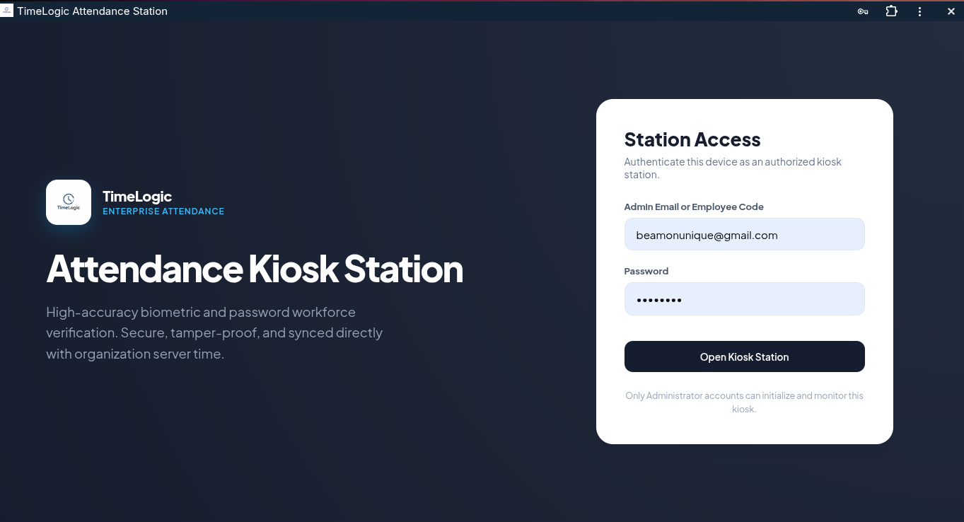 Attendance Kiosk Station: Secure Device Authentication